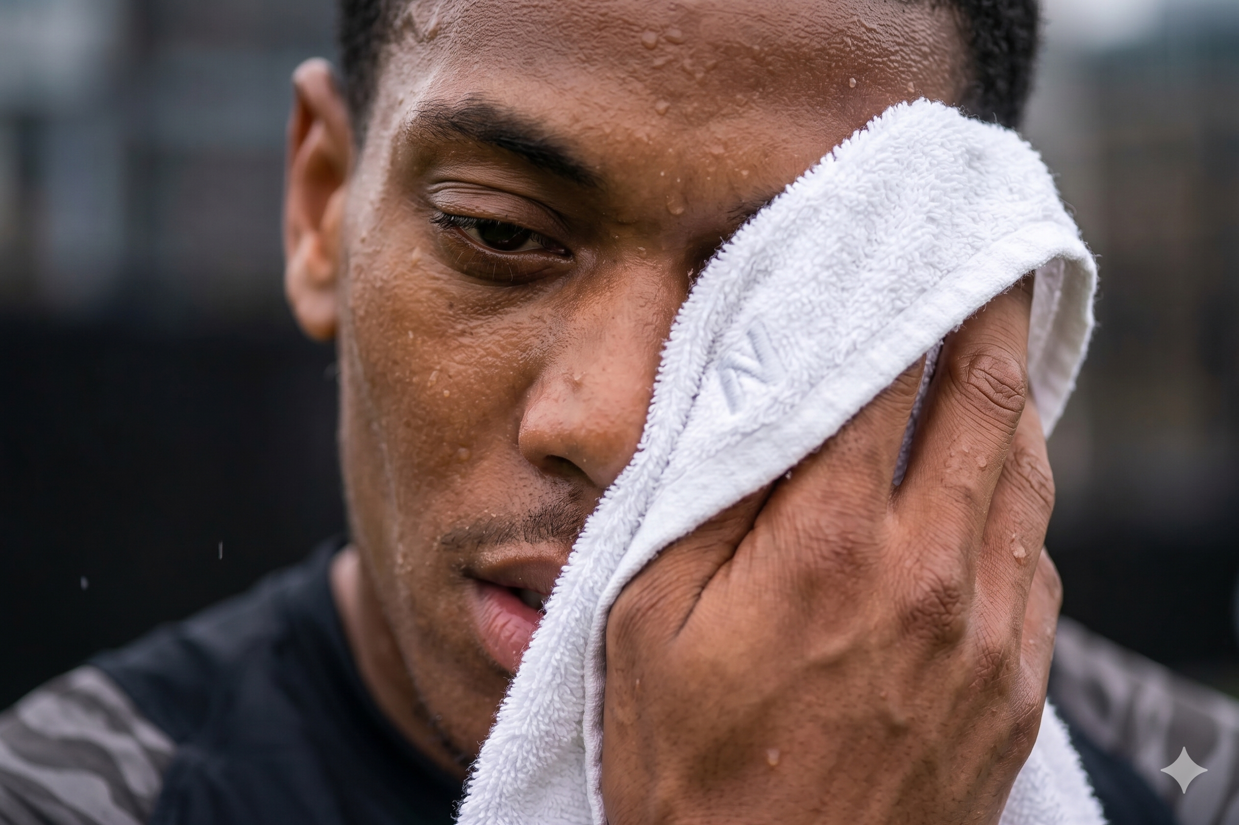 Skin irritation caused by sweat salt and friction